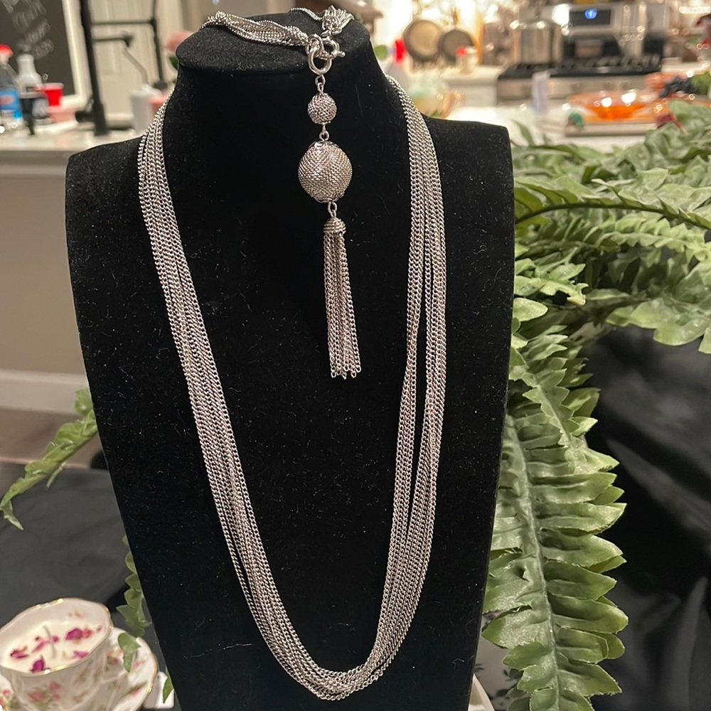 Vintage Emmons multi chain necklace and bracelet duo.